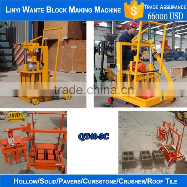 Light Moveable Concrete Hollow Block Machine QT40-3c for Sale photo-3