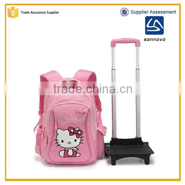 China Factory New Product Stylish Hello Kitty Girl School Trolley Bag Supplier's Choice photo-6