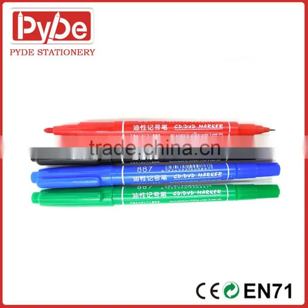 Non-toxic Twin Tip CD Permanent Marker Pen Jumbo and Fine Tip Quality Choice