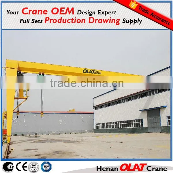 With Hoist for Workshop Semi Gantry Half Gantry Crane