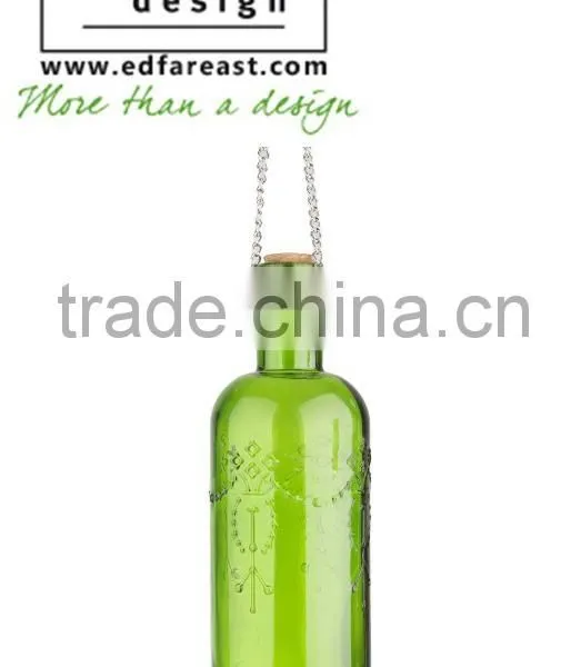 Coloured Glass Birdseed Feeding Bottle photo-4