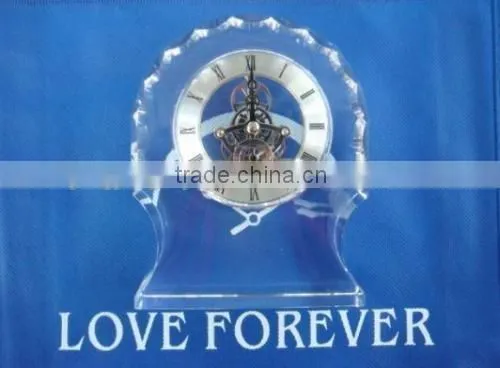Wholesale Fashion K9 Crystal Glass Pyramid Desk Table Clock photo-6