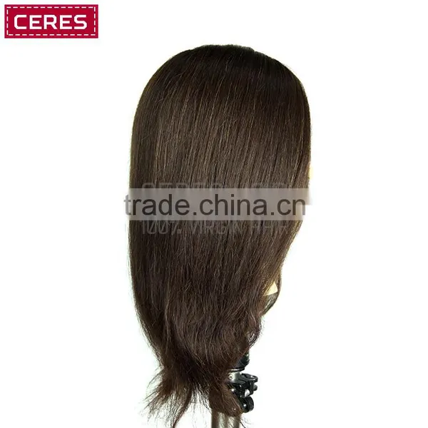 70% Human Hair Blend Hair Hairdressing Cosmetology Mannequin Manikin Training Head photo-4