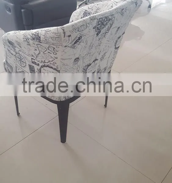 Coffee Shop Colorful Single Sofa Fabric Tub Chair photo-4