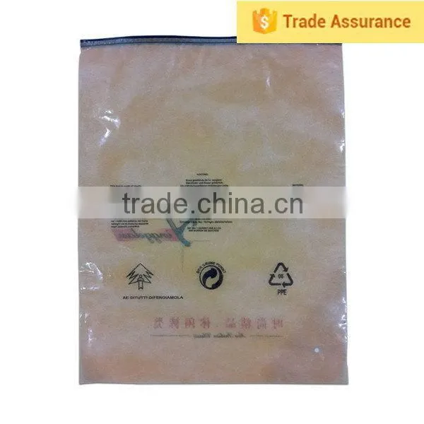 Popular Vivid Printing Ldpe Zipper Bag for Garment