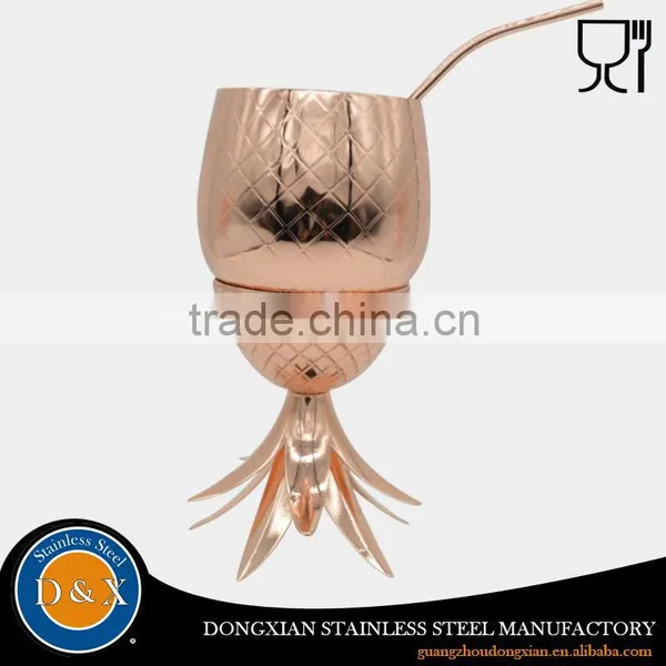 China Custom Design Stainless Steel Copper Pineapple Cup Quality Choice photo-4