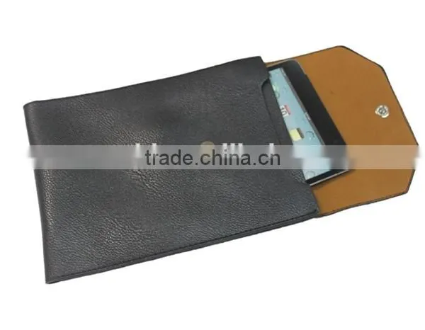 Slim Soft PU Leather Universal Pouch for Tablet With Shoulder Strap Easy to Carry photo-4