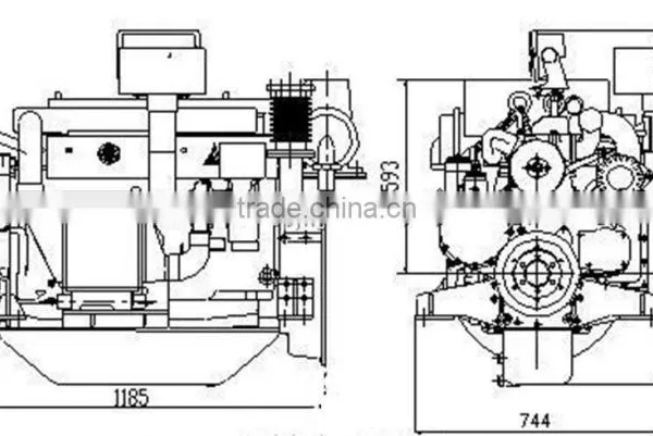 TOP QUALITY ! Chinese Supply Weichai DEUTZ Marine Engine With Gearbox photo-2