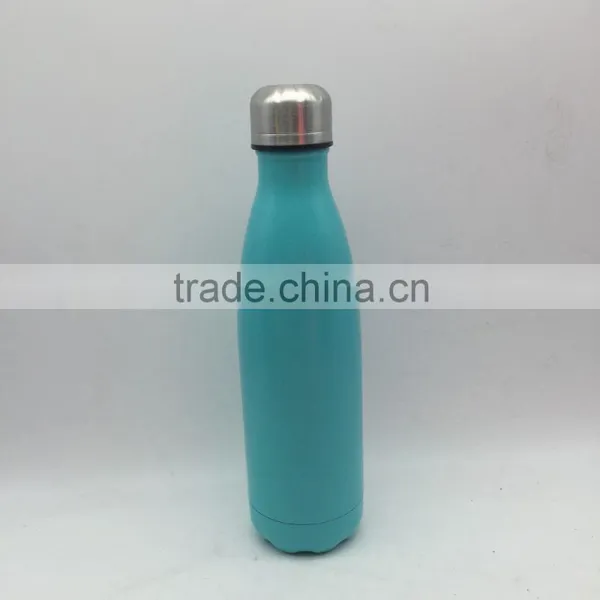 500ml Stainless Steel Bottle/painting Insulated Bottle/ Vacuum Blue Water Drinking Bottle photo-2