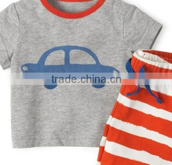 2016summer 100%cotton Children Set Short Sleeves+shorts Children Set photo-2