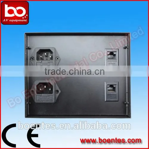 Aluminum Desktop Cable Cubby With Power Data Outlet for Conference Table photo-2