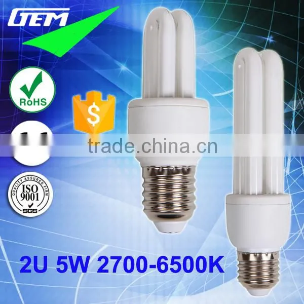 2700-6500K 5-26W 2U Energy Bulb With E14/E27/B22 Lamp Base photo-2