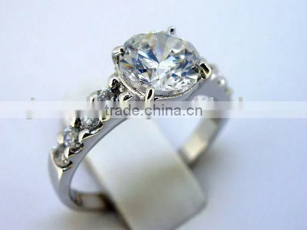 QCR025 Quality CZ Ring Designs,silver 925 Rings in Rhodium Plating