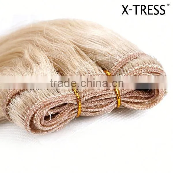 20inch Platinum Blond 60color 100g European Hair Silk Straight Hot Selling From Chinese Factories Hair Weft Extension photo-6