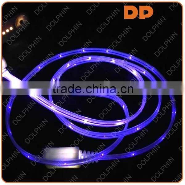 2016 Trending Products 8 Pin Charger Data Cable Falshing LED Light Usb Cable photo-4