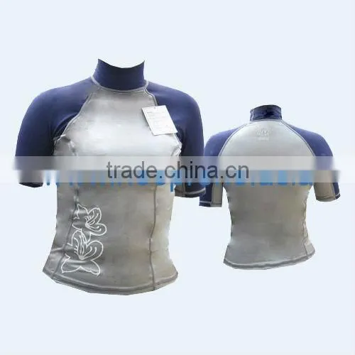 Spandex Lycra Rashguard Short Sleeve for Women