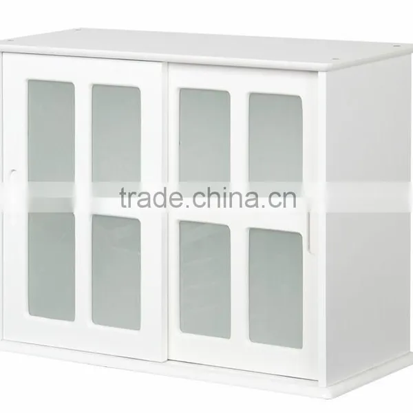 Modern Wooden Witn Glass Door Kitchen Cabinet photo-5
