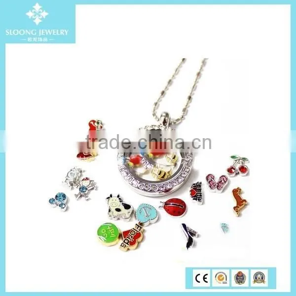 Wholesale Design Flower Shaped Alloy Pendant Necklace photo-3