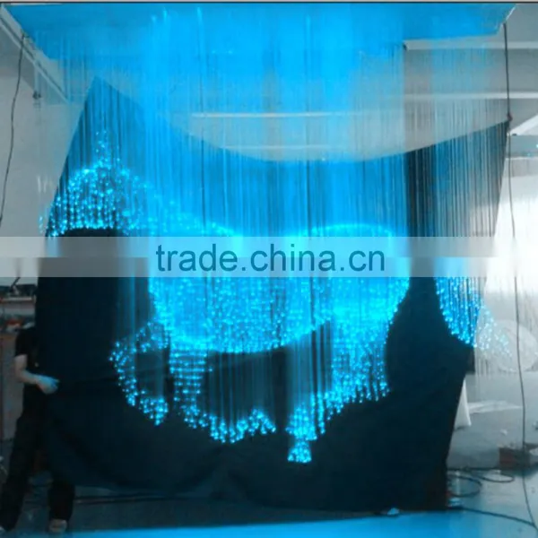RGB Color Mess & DMX 512 Acrylic Fiber Optic Crystal Chandelier photo-5