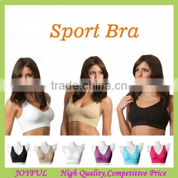 New Women Push Up Yoga Sports Bra With Removable Pads