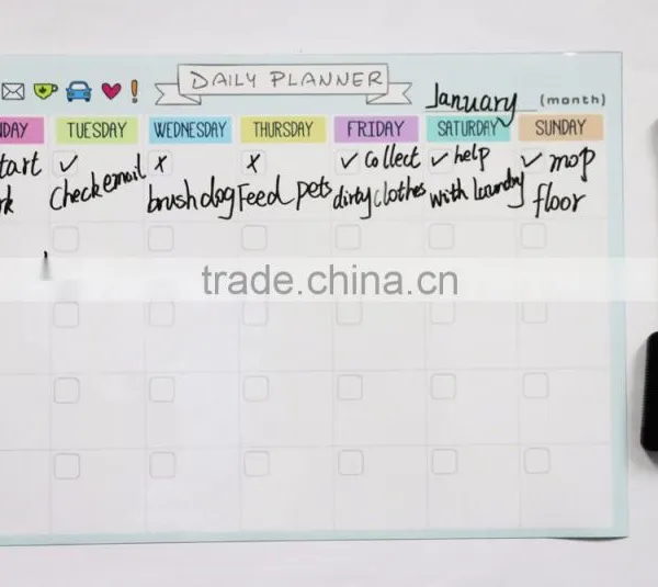 Custom Fridge Magnets Dry Erase Sheet Magnetic Calendar Weekly Planner to do List Shopping List photo-4
