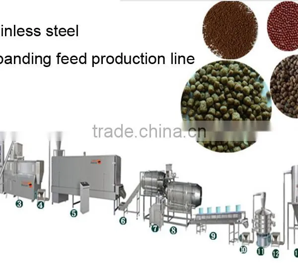Stainless Steel Animal Food,fish Feed,expanding Feed Production Line,expand Feed Making Machine