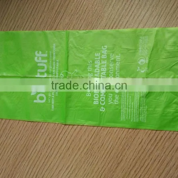 EN13432/BPI 100%biodegradable and Compostable Corn Starch Nappy Sack /bag photo-2
