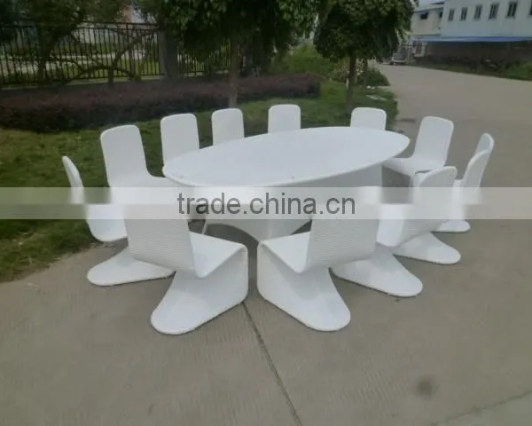 F-used Outdoor Furniture Garden Synthetic Rattan Dining Set (2072T+2072C ) photo-3