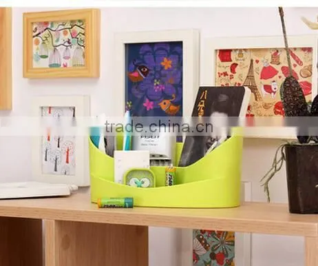 Cy271 Multi-Purpose PP Plastic Desktop Storage Box Case Pen Pencil Holder Plastic Cosmetics Make Up Office Desk Organizer photo-6