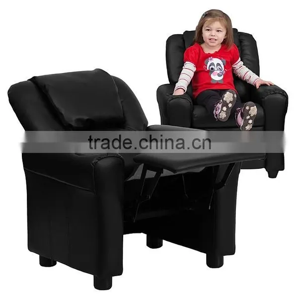 Black Kids Padded PU Leather Recliner Chair photo-6