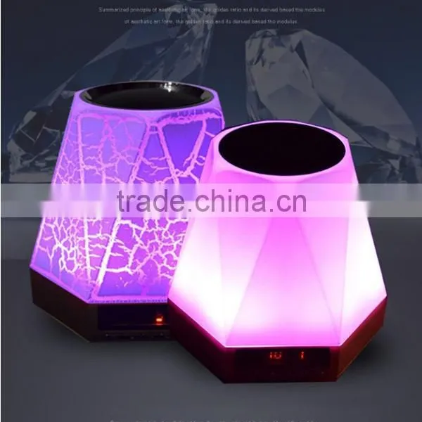 Colorful Dazzle LED Light Mini Crack Bluetooth Speaker With LED Clock photo-5