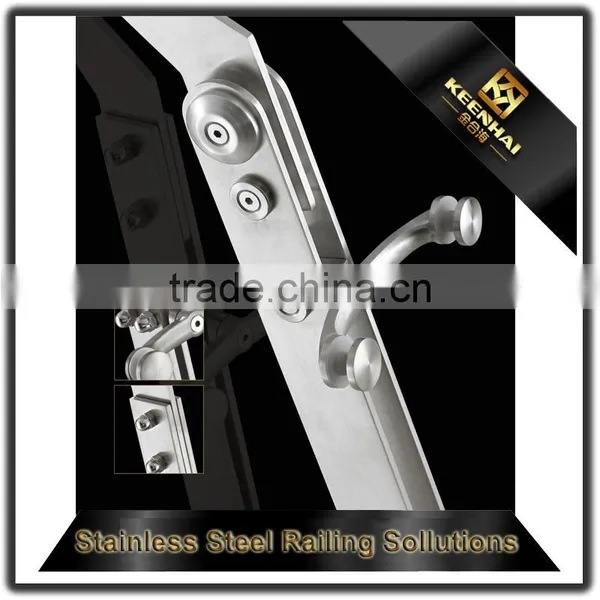 Glass Balcony Railing With Stainless Steel Baluster photo-2