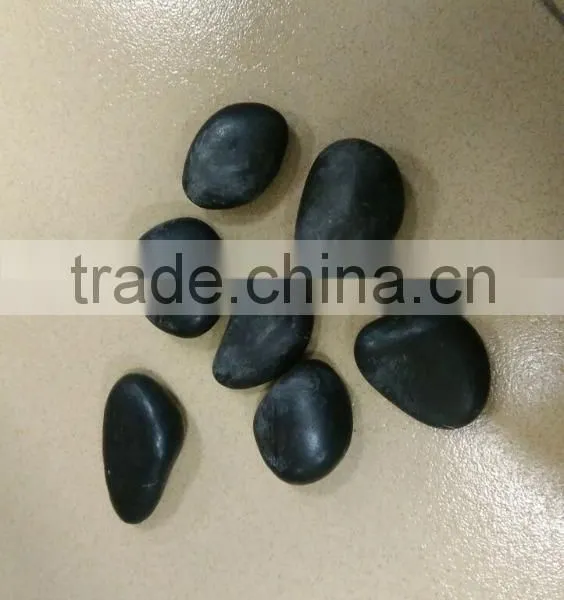 2016 Hotsale Landscape Decoration Small Cobblestone Black Decorative Stone in China photo-2