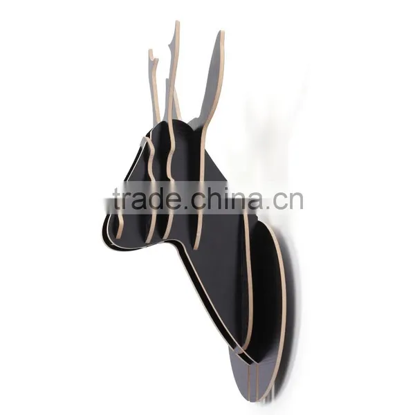 Indoor Wall Mounted Wooden Little Deer Head Decoration photo-4