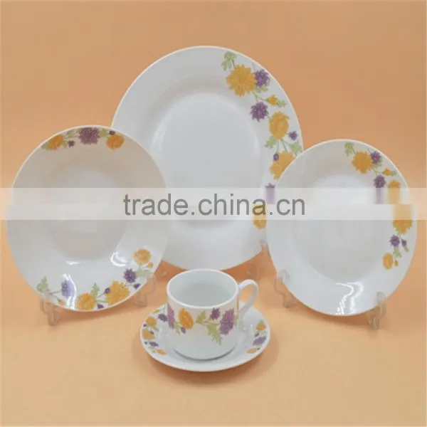 High White Ceramic Porcelain Dinner Set photo-2