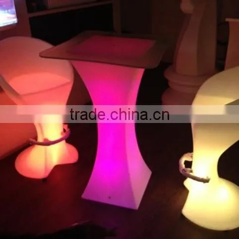 Modern Commercial Fashion High Stability Polyethylene(PE) RGB Stool With Rechargeable Battery photo-6