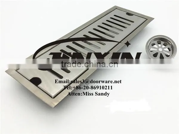 JINXIN Stainless Steel Floor Drain Grate/Long Linear Floor Drain photo-3