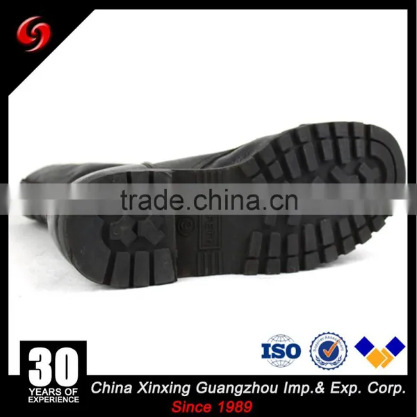 Factory Price ODM Avaliable Black Grain Leather Military Boots photo-4