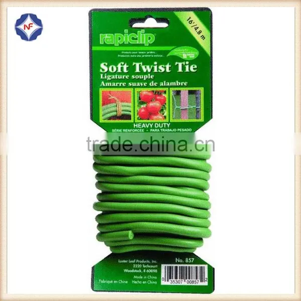 Flexible Green Plastic Garden Plant Soft Twist Tie for Gardening photo-2