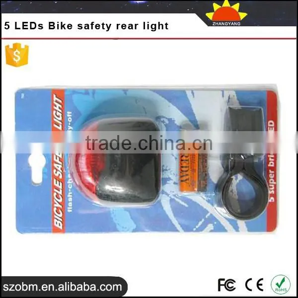 Trade Assurance Supplier Plastic 5*LEDs 3-Mode Bike Safety Back Rear Red Light photo-6