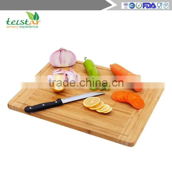 Large Bamboo Cutting Boards and Juice Groove, Thick Chopping Board photo-3
