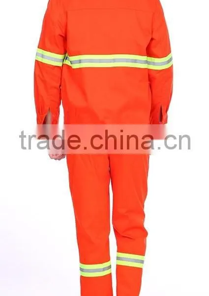 Orange and Green Reflective Two Pieces Construction Man's Dustman Workwear Uniform photo-2
