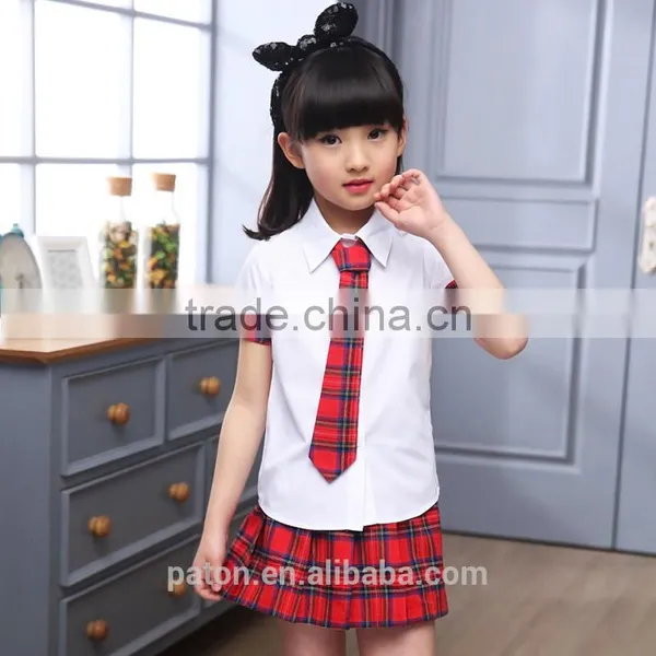 Skirt And Shirt With Short Pants School Uniform Shirts 100% Cotton photo-4