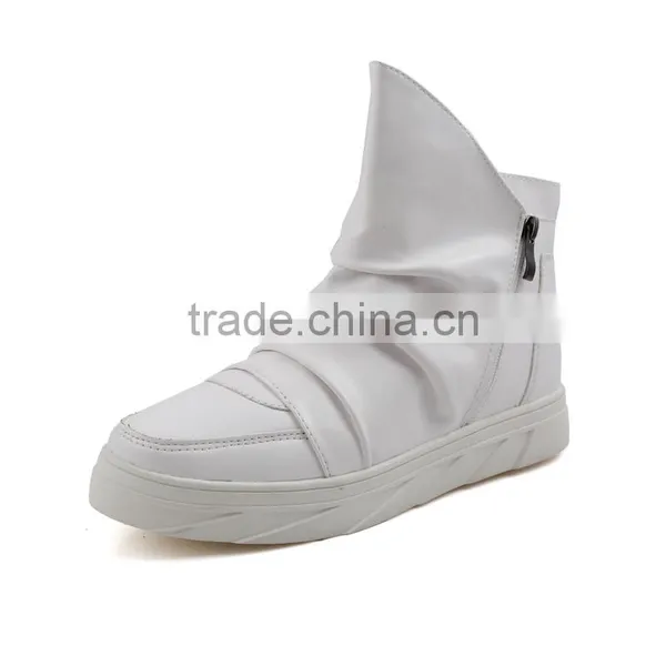 High Quality White Casual Shoes Fashion Brand China Factory, Adults Lace up Casual Leather Shoes Sneakers Sample for Men Women photo-6