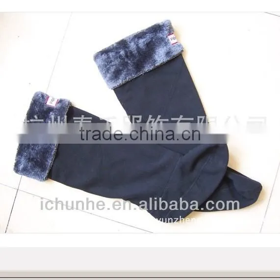 Pure Colour Adult &kids New Cheap Polar Fleece Rain Boots Warmer Factory photo-3