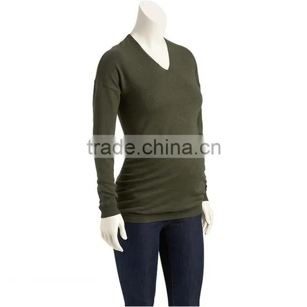 Organic Cotton v Neck Maternity t Shirts Maternity Clothing Wholesale photo-4