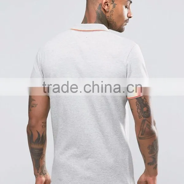 New Design High Quality Casual Summer Plain 180g 100% Cotton Short Sleeve Logo Embroidery Mens POLO T-Shirt photo-2