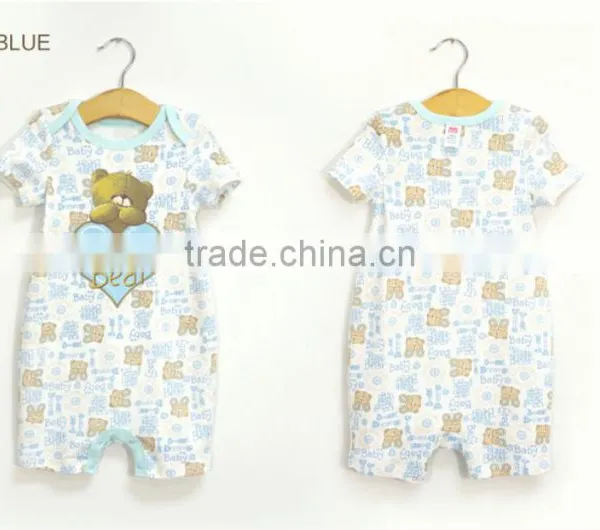 Good Quality Girls Short Sleves Print Rompers photo-6
