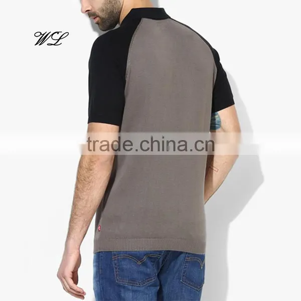 Knitted Latest Man Fitted Polo T-shirt Raglan Golf Shirts Sleeve Custom T-shirts photo-3