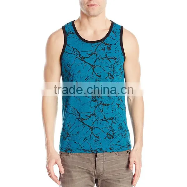 Design Custom Screen Printing 100 Cotton Bulk Wholesale Stringer Tank Top For Men photo-3